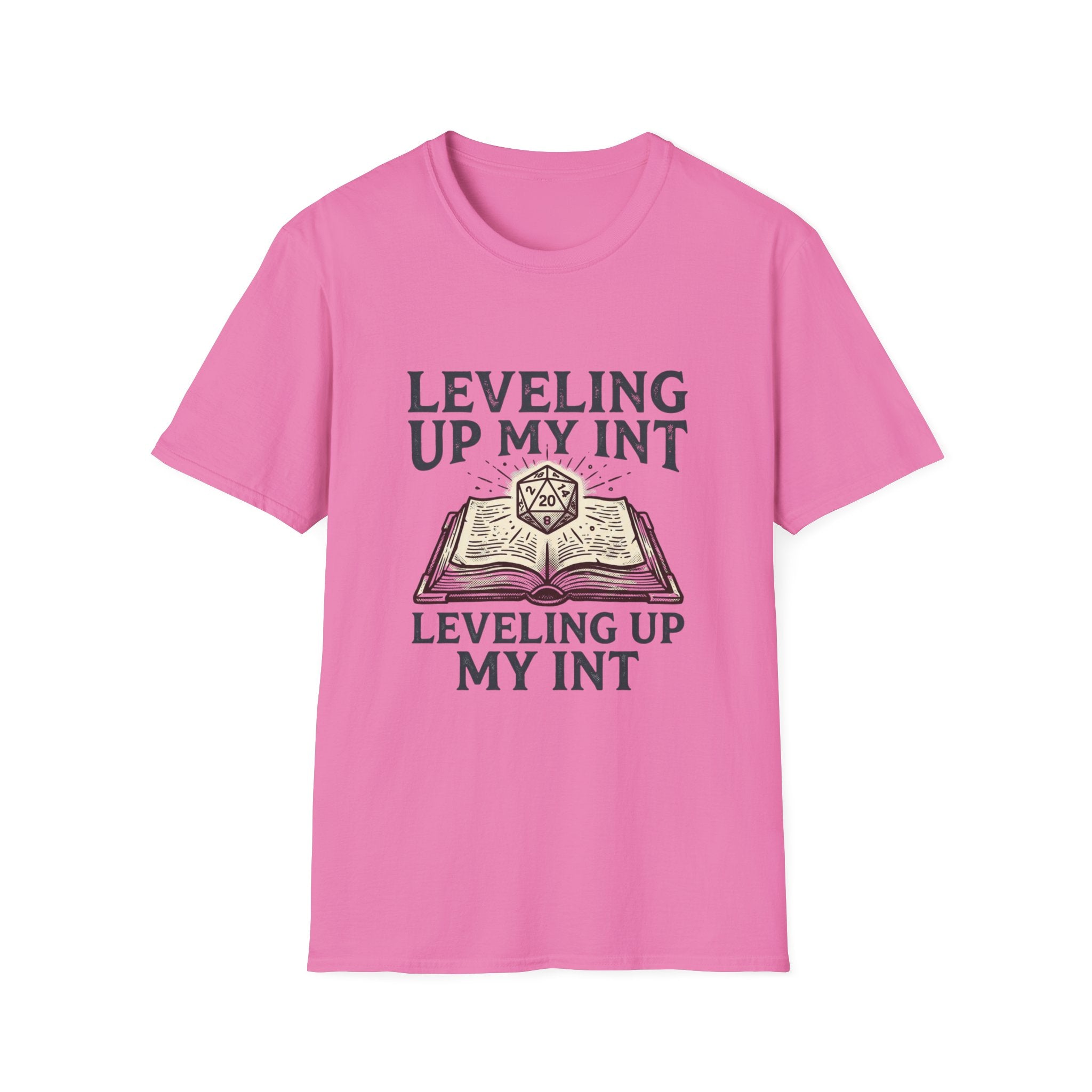 Leveling Up My INT T-Shirt — D20 Dice Gamer RPG Tee