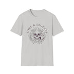 Lore & Legends Skull Floral T‑Shirt — Gothic Botanical Graphic Tee