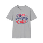American Cutie T-Shirt | Patriotic Heart Sunglasses Graphic Tee, Fourth Of July Stars Fireworks Top