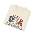Vintage USA 250 Years of Freedom Graphic Tee - 2026 4th of July Semiquincentennial Patriotic Land of the Free T-Shirt