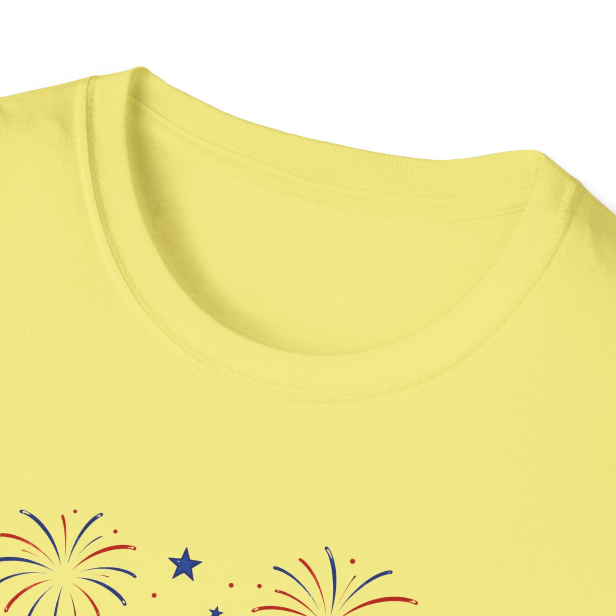 Fourth of July Beach Scene T-Shirt, Patriotic Summer Ocean Surfboard Tee, 4th of July Beach Vacation Shirt, Fireworks Umbrella Surfboard America