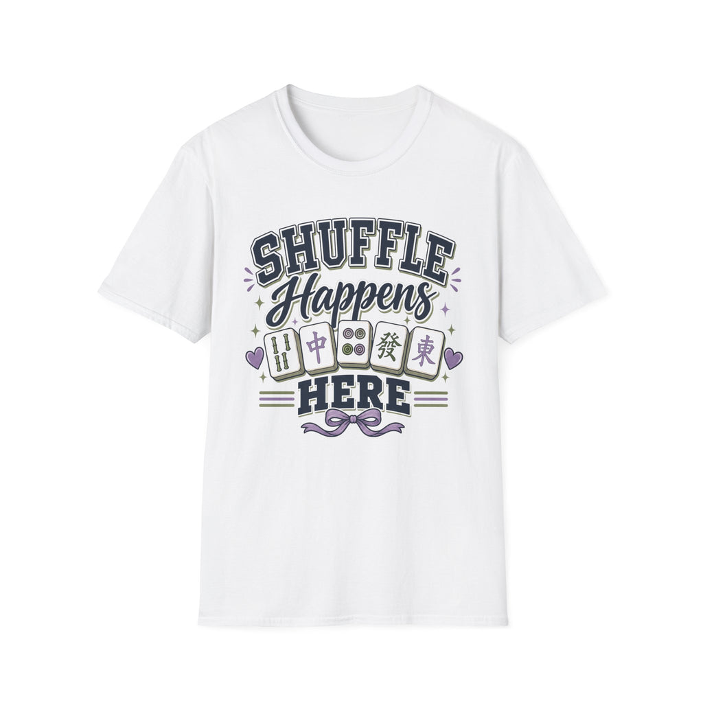 Shuffle Happens T-Shirt — Mahjong Player Tee