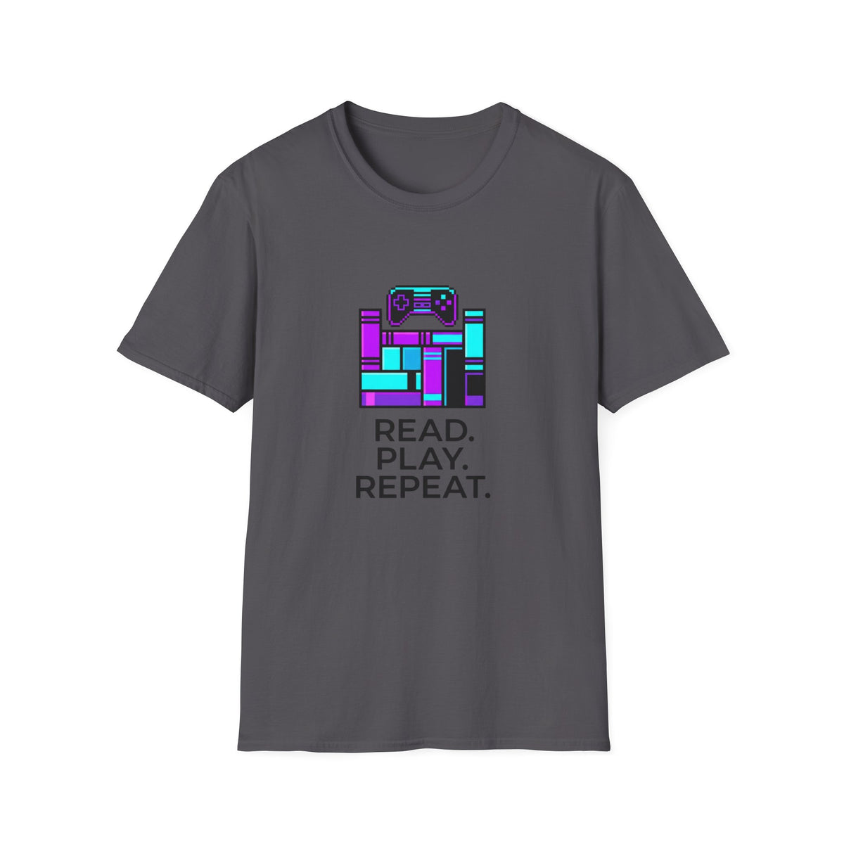 Gaming T-Shirt — Read. Play. Repeat. Retro Controller Graphic