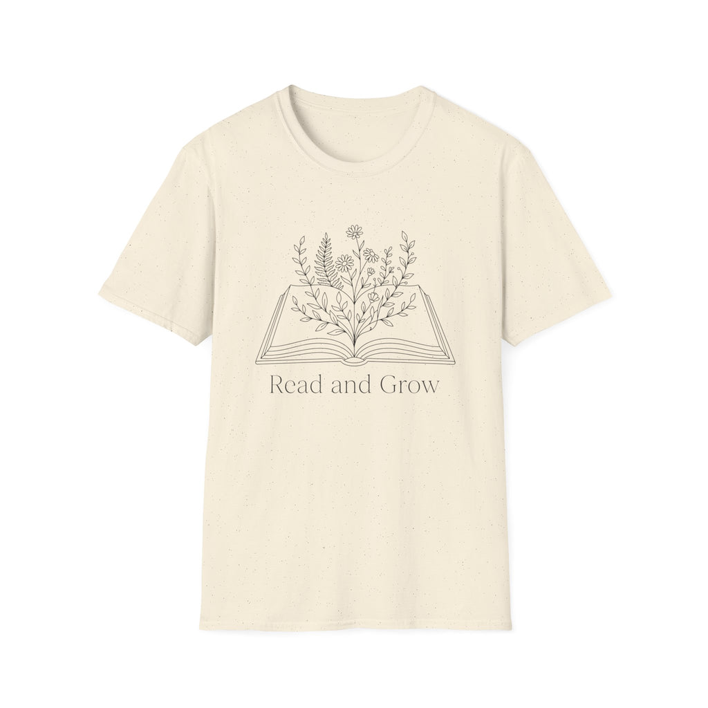 T-Shirt — Read and Grow Floral Book Illustration
