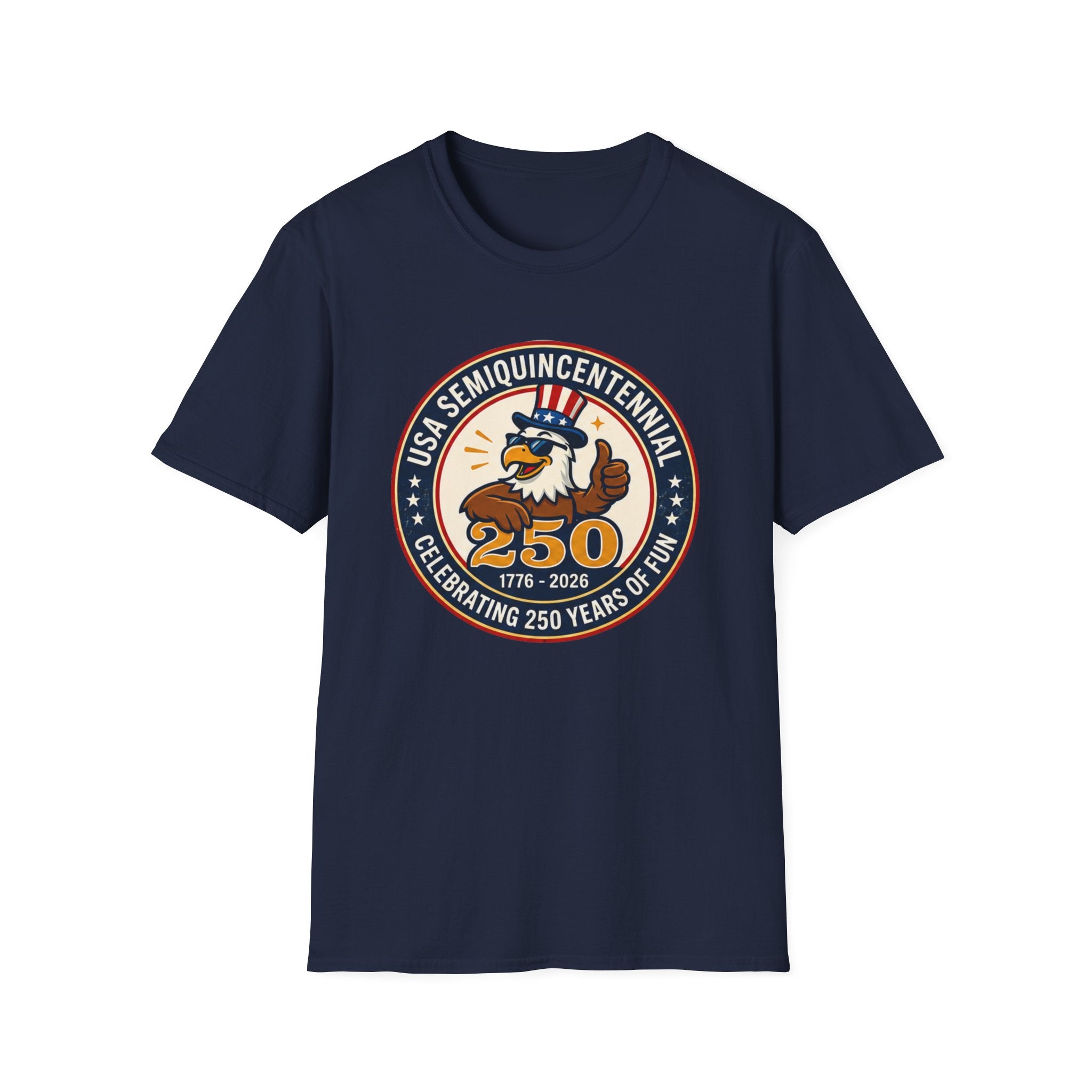 USA Semiquincentennial 250 Years Tee, Patriotic Eagle Celebration Shirt, Red White Blue Anniversary Graphic Top, American Pride Outfit T-Shirt