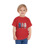 Patriotic Popsicle Trio Tee, Red White Blue USA Shirt, Cute Summer Fireworks Graphic Top, Fourth of July Celebration Outfit Toddler Short Sleeve Tee