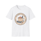 Library & The Lobby Tea Cup T‑Shirt — 'The Library & The Lobby' Vintage Bookstore Tee