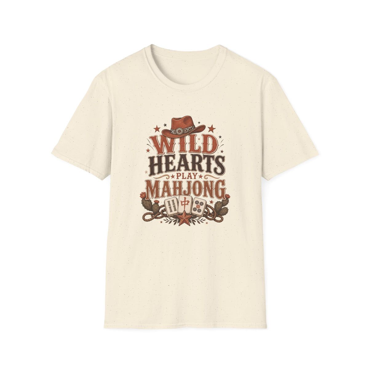 Wild Hearts Play Mahjong Western Graphic T-Shirt