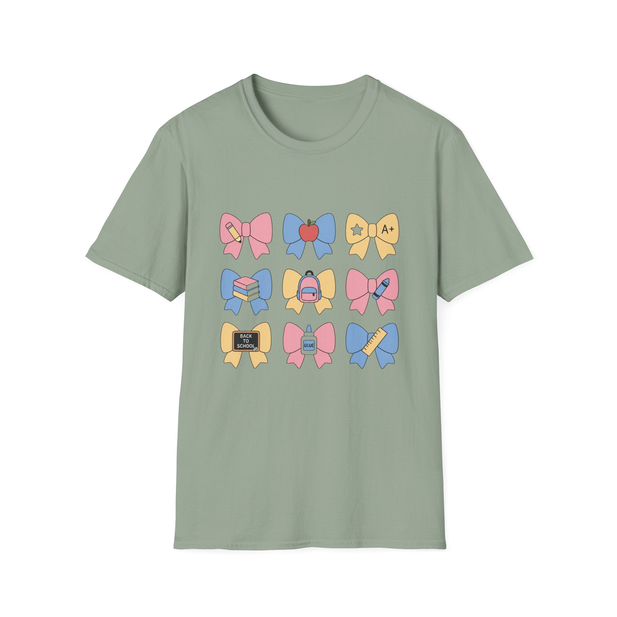 Back-to-School Bows T-Shirt — Cute School Icons Graphic Tee