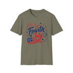 Patriotic Happy Fourth of July Graphic Tee USA Star Spangled- Celebration Flag T-Shirt
