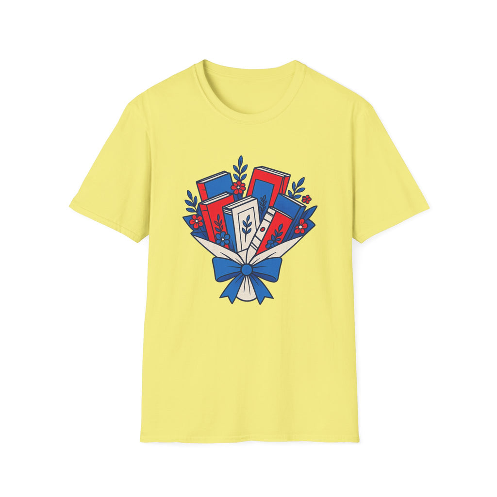 Patriotic Book Lover T-Shirt, Americana Reading Graphic Tee, Retro Library Shirt, Fourth of July Books Design, Cute Teacher Reader Apparel T-Shirt