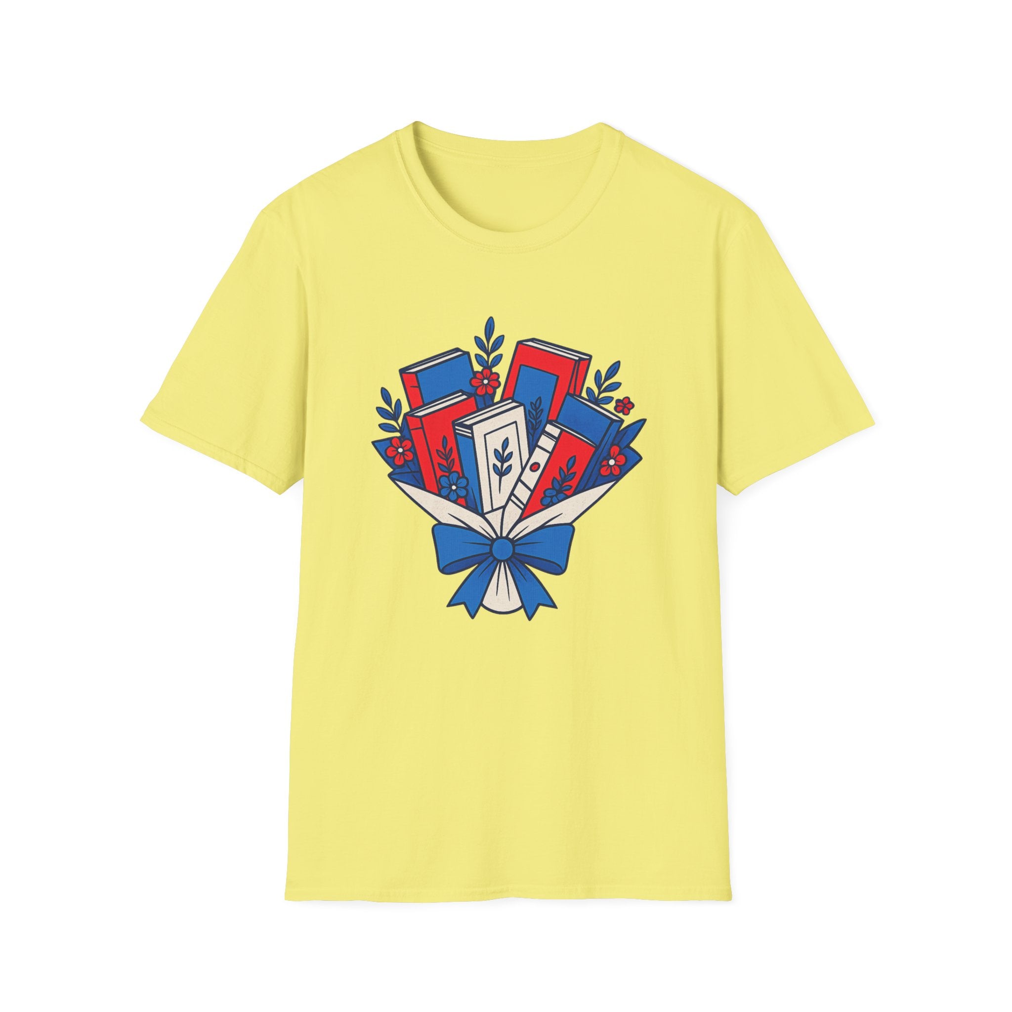 Patriotic Book Lover T-Shirt, Americana Reading Graphic Tee, Retro Library Shirt, Fourth of July Books Design, Cute Teacher Reader Apparel T-Shirt