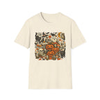 Halloween Vintage Graphic T-Shirt — Pumpkins, Cats & Spooky Night
