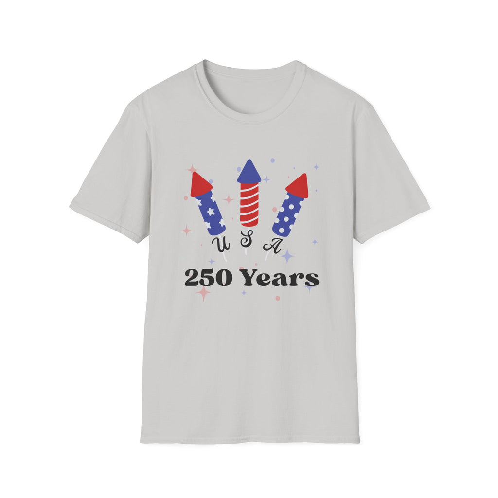 USA Semiquincentennial Firework Tee USA 250 Years Graphic Shirt