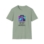 Gaming T-Shirt — Read. Play. Repeat. Retro Controller Graphic