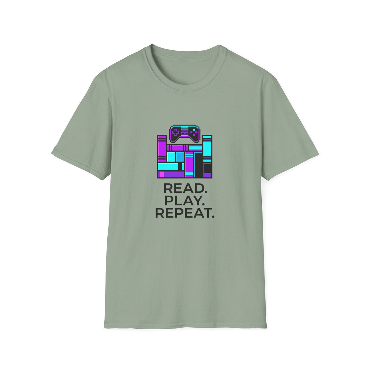 Gaming T-Shirt — Read. Play. Repeat. Retro Controller Graphic