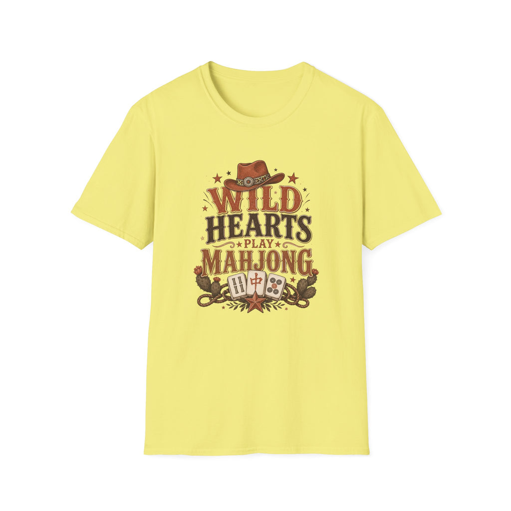 Wild Hearts Play Mahjong Western Graphic T-Shirt