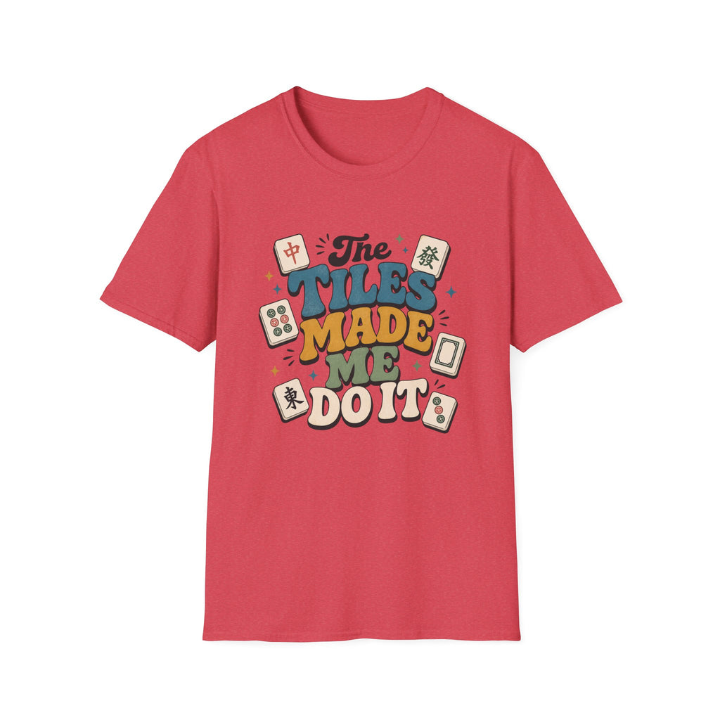 Mahjong "The Tiles Made Me Do It" Retro Graphic T-Shirt