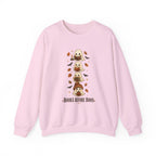 "Books Before Boos" Cute Halloween Ghost Stack Crewneck Sweatshirt