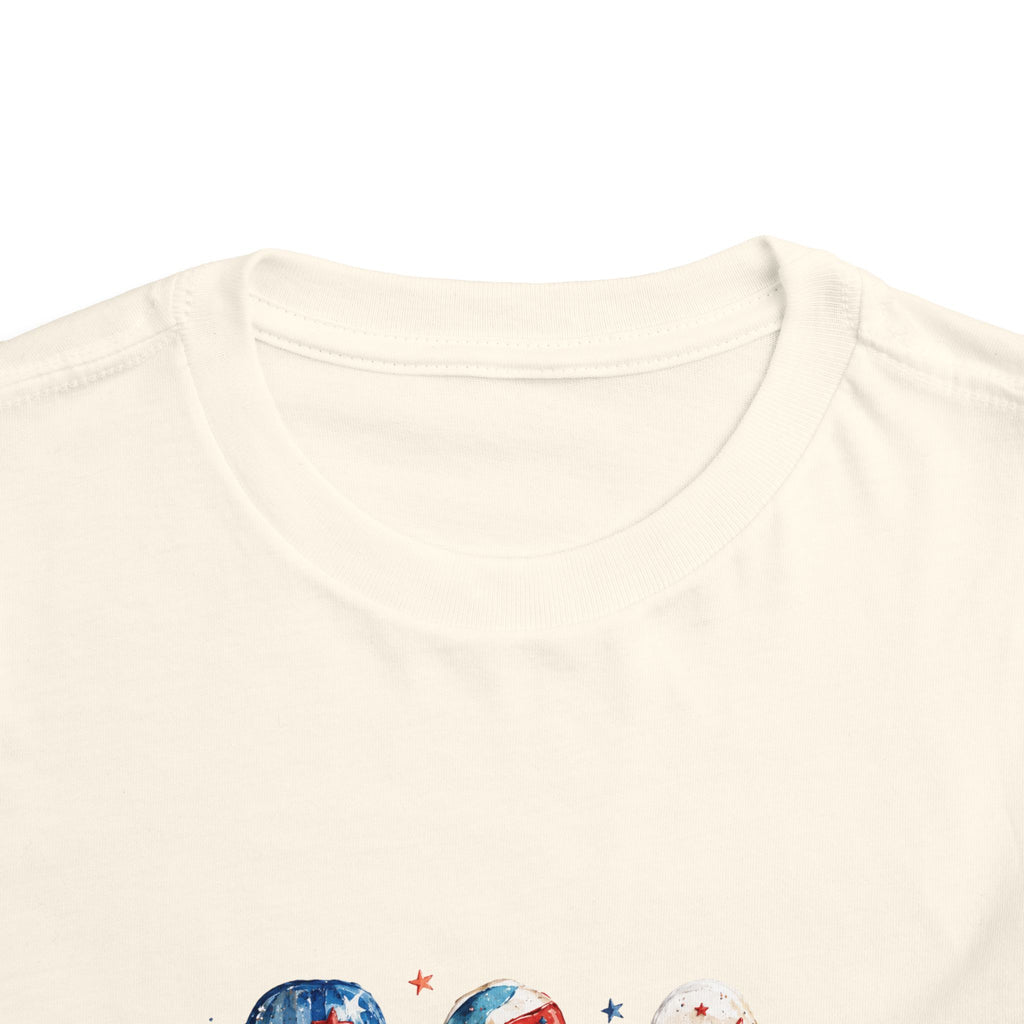 Patriotic Popsicle Trio Tee, Red White Blue USA Shirt, Cute Summer Fireworks Graphic Top, Fourth of July Celebration Outfit Toddler Short Sleeve Tee