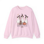 Serious Coven Goose Cute Witch Geese Halloween Crewneck Sweatshirt