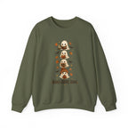 "Books Before Boos" Cute Halloween Ghost Stack Crewneck Sweatshirt