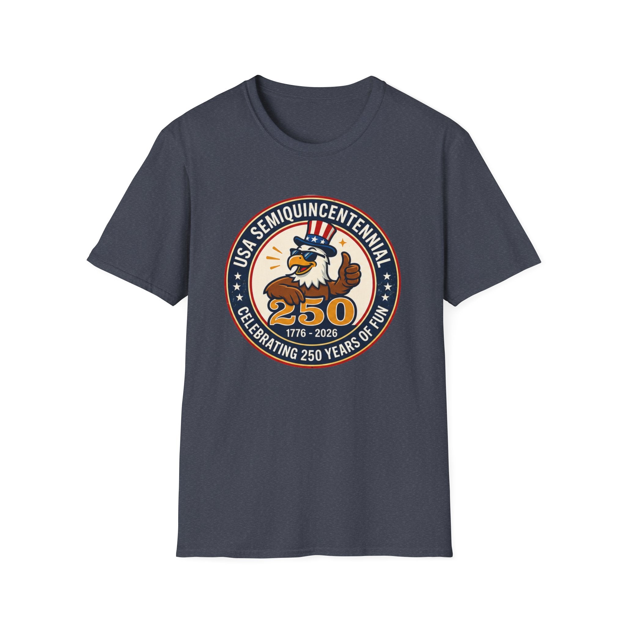 USA Semiquincentennial 250 Years Tee, Patriotic Eagle Celebration Shirt, Red White Blue Anniversary Graphic Top, American Pride Outfit T-Shirt