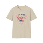 Stars and Stripes 250 Years Tee, USA Anniversary Shirt, Red White Blue Flag Graphic Top, Patriotic American Pride Outfit T-Shirt