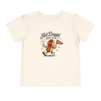 Hot Doggin Since 1776 Tee, Patriotic USA Hot Dog Shirt, Funny Summer Cartoon Graphic Top, Fourth of July Celebration Outfit Toddler Short Sleeve Tee