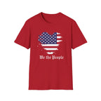 We the People T-Shirt, Distressed Splatter American Flag Tee, Patriotic Constitution Shirt, 4th of July USA Gift, Grunge Flag Shirt