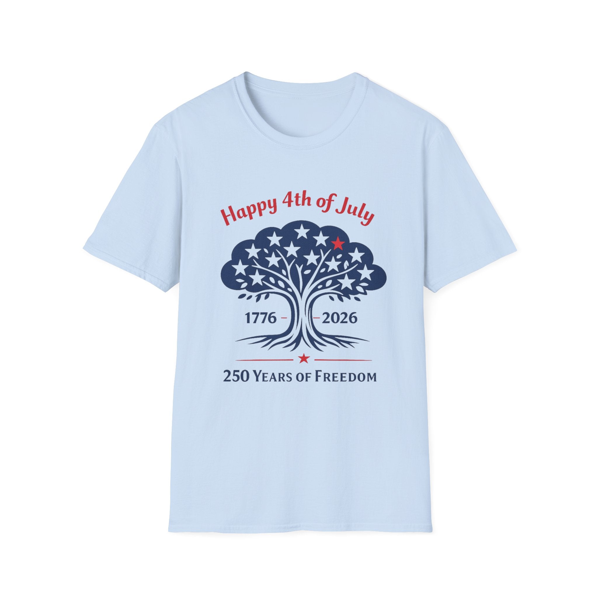 Liberty Tree 250 Years of Freedom T-Shirt, Happy 4th of July 1776 2026 Anniversary Tee, Patriotic Tree of Life America Shirt, Deep Roots Stars Freedom Gift, Family Reunion