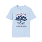 Happy 4th Of July 250 Years T-Shirt | Semiquincentennial Patriotic Star Tree Graphic Tee, 1776 2026 Freedom Top