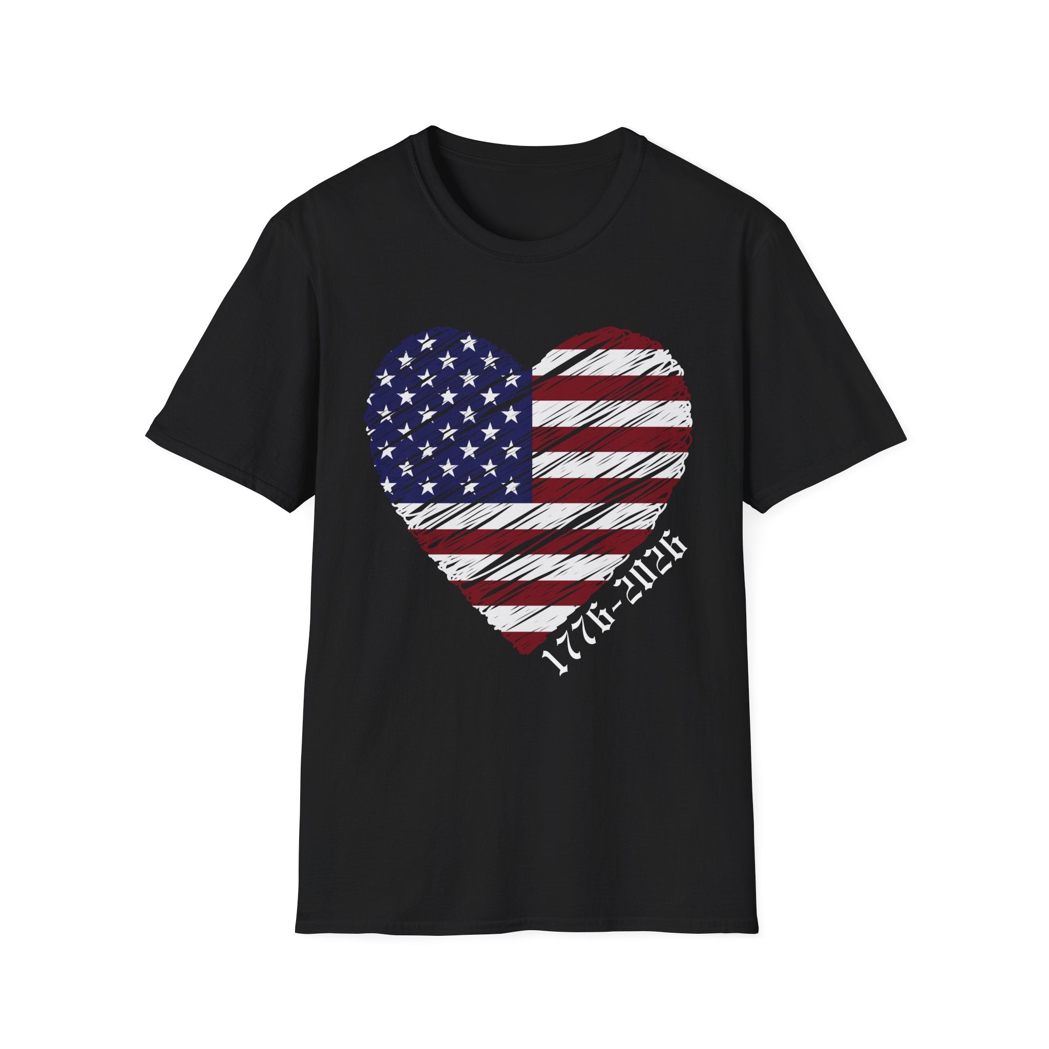Retro American Flag Heart T-Shirt, Patriotic USA Graphic Tee, Vintage Fourth of July Shirt, Distressed Americana Apparel, Independence Day Fashion