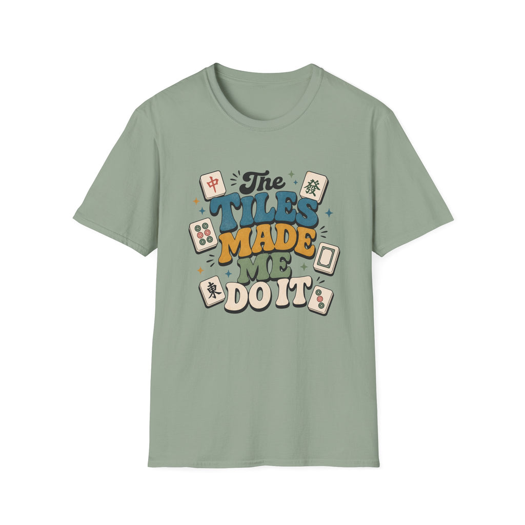 Mahjong "The Tiles Made Me Do It" Retro Graphic T-Shirt