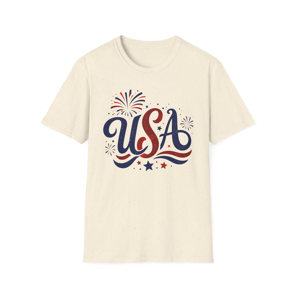 Patriotic USA Fireworks Graphic Tee - 4th of July Celebration Patriotic T-Shirt