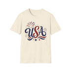 Patriotic USA Fireworks Graphic Tee - 4th of July Celebration Patriotic T-Shirt