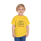 Born to Celebrate 1776 2026 Tee, Patriotic USA Anniversary Shirt, Red White Blue Fireworks Graphic Top, Semiquincentennial Celebration Outfit Toddler Short Sleeve Tee