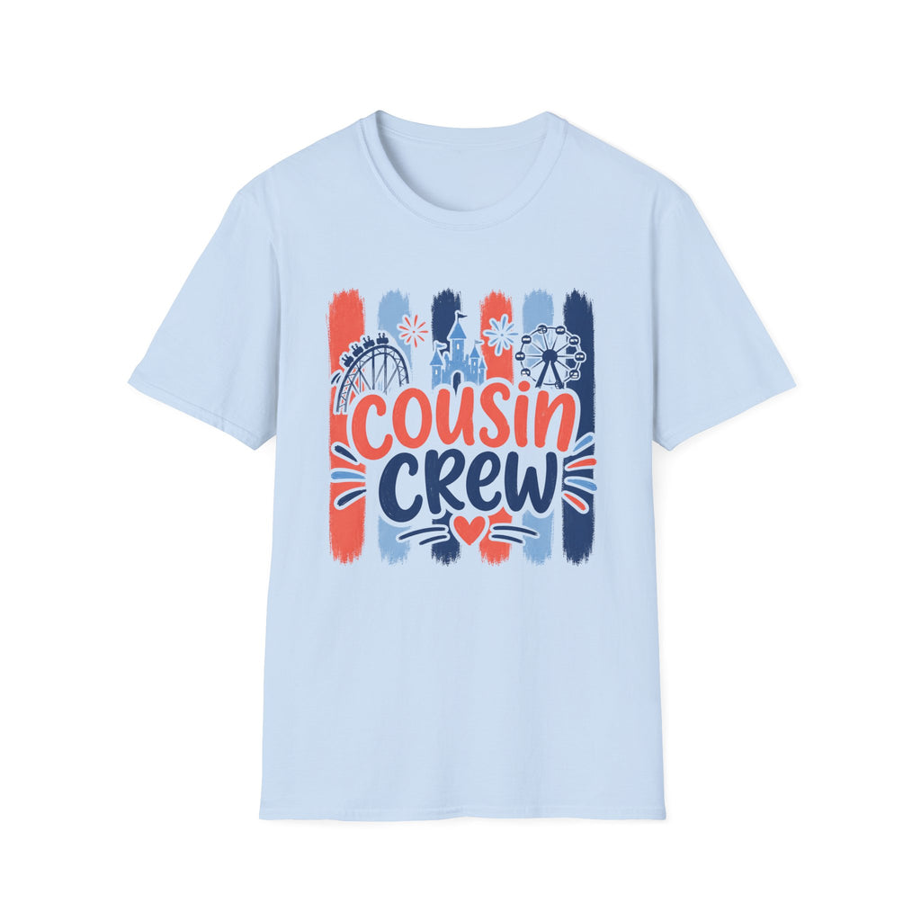 Cousin Crew Patriotic Tee, Red White Blue Fireworks Shirt, Family Matching Fourth of July Outfit, Festive USA Graphic Top