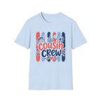 Cousin Crew Patriotic Tee, Red White Blue Fireworks Shirt, Family Matching Fourth of July Outfit, Festive USA Graphic Top