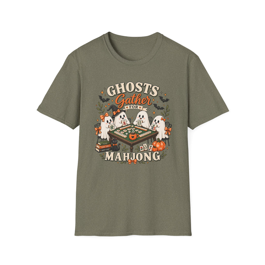 Ghosts Gather for Mahjong Halloween T‑Shirt