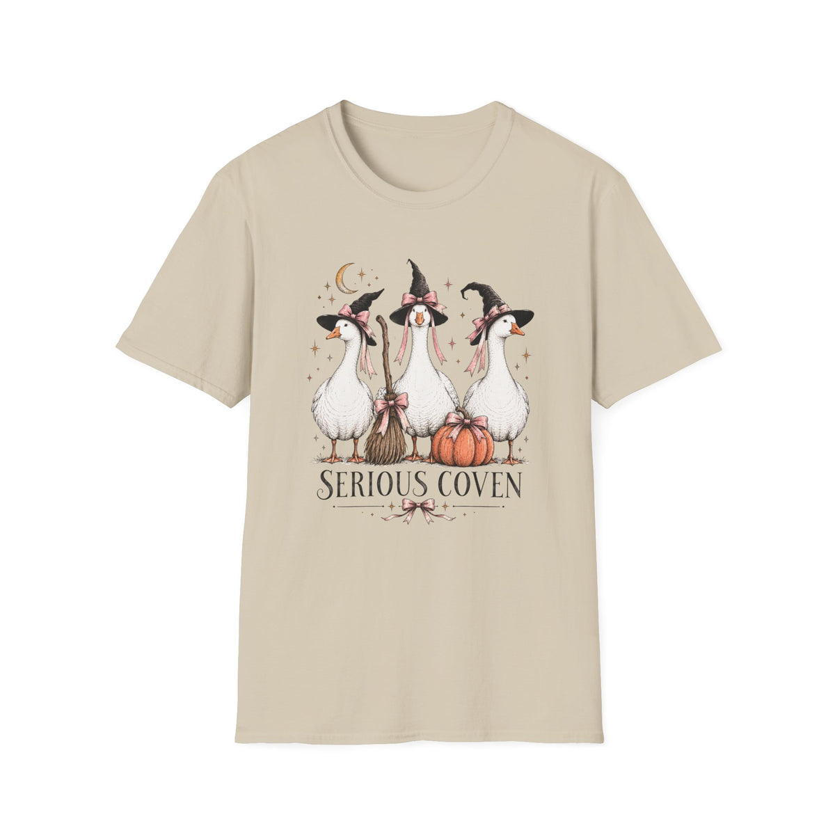 Serious Coven Goose T-Shirt — Cute Witch Geese Halloween Tee