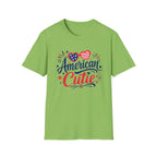 American Cutie T-Shirt | Patriotic Heart Sunglasses Graphic Tee, Fourth Of July Stars Fireworks Top