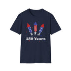 USA Semiquincentennial Firework Tee USA 250 Years Graphic Shirt