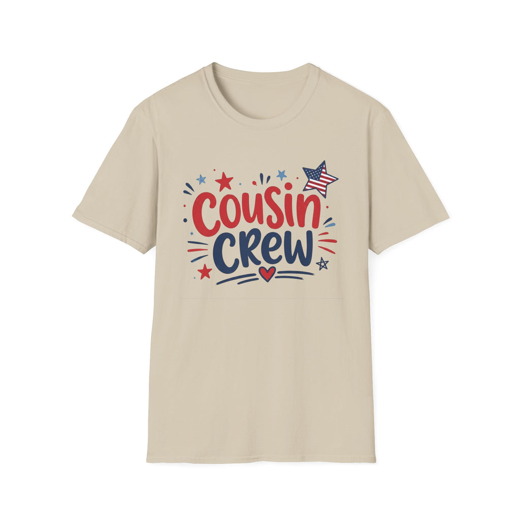 Patriotic Cousin Crew T-Shirt | American Flag Star Graphic Tee, Fourth Of July Family Matching Holiday Top
