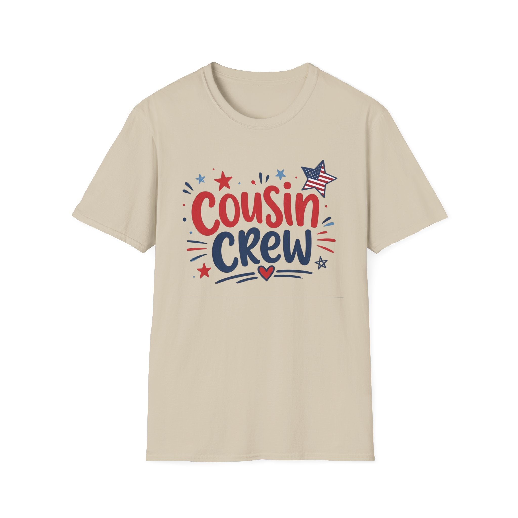 Patriotic Cousin Crew T-Shirt | American Flag Star Graphic Tee, Fourth Of July Family Matching Holiday Top