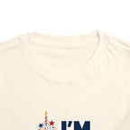 Born on the 4th of July Tee, Patriotic Birthday USA Shirt, Red White Blue Cupcake Graphic Top, Independence Day Celebration Outfit Toddler Short Sleeve Tee
