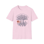America 250th Anniversary Family Tree T-Shirt | Patriotic 1776 2026 Semiquincentennial Graphic Tee, USA Betsy Ross Flag Top