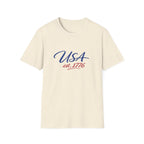 USA Est 1776 T-Shirt | Patriotic American Flag Colors Graphic Tee, Fourth Of July Casual Clothing