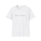 Stars and Stripes Script T-Shirt, 4th of July, Minimalist Patriotic Tee, Subtle Patriotic Gift, Dainty Script America Independence Day