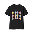 Cute Back-to-School Bow T-Shirt — Pastel School Supplies Graphic Tee